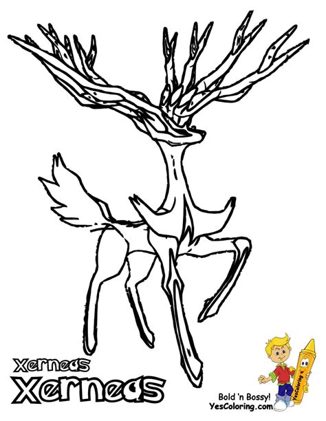 Pokemon Xerneas Coloring Pages | BubaKids.com