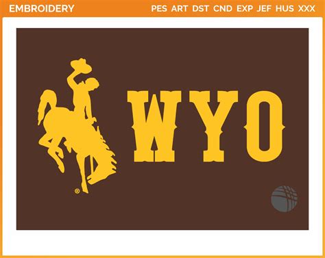 Wyoming Cowboys - College Sports Embroidery Logo in 4 sizes - SPLN004958 • Sports Logos ...