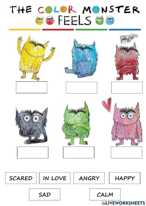 the color monster feelings worksheet