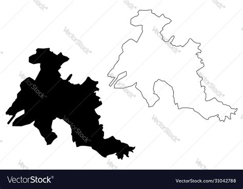 Denizli city republic turkey aegean region map Vector Image