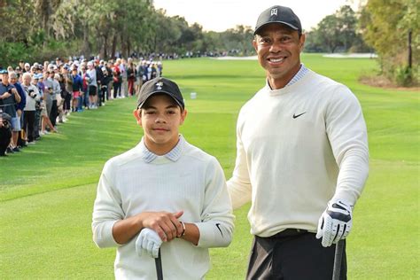 Tiger Woods Caddies — Without a Noticeable Limp — for Son Charlie at Junior Golf National ...