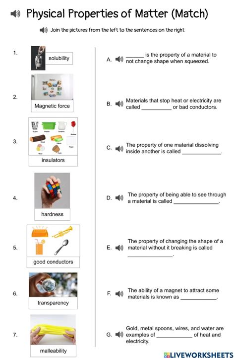 Properties Of Matter Worksheet 3rd Grade