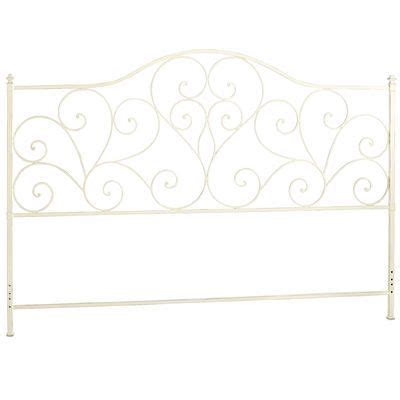 Iron Metal Scroll Antique White Headboard | Pier 1 Imports - thought this would look pretty ...