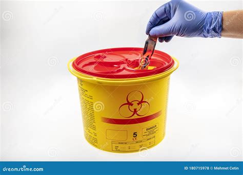 Yellow Biohazard Medical Contaminated Sharps Clinical Waste Container ...