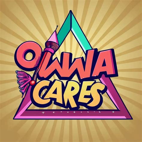 LOGO Design For OWWA Cares Vibrant 3D Cartoonist Heart and Triangle with Typography for Events ...