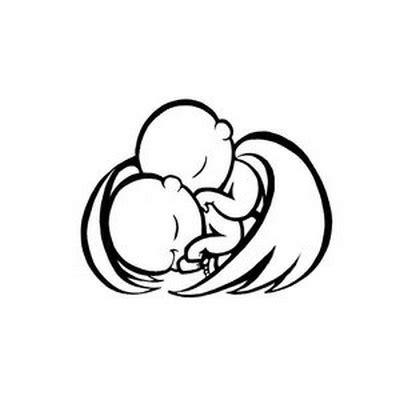 Twin Angels Babies Tattoo Design