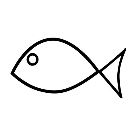 free outline fish clipart - Clip Art Library