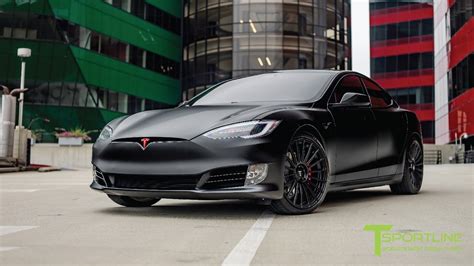 Satin Matte Black Wrapped Tesla Model S P100D - Fully Customized. - YouTube