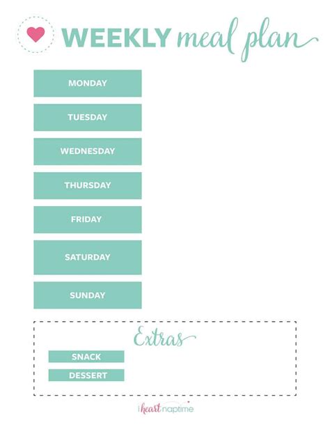Editable Weekly Meal Planner Template Collection
