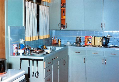 Vintage Vacation Photos | Vintage kitchen, Blue kitchens, Home