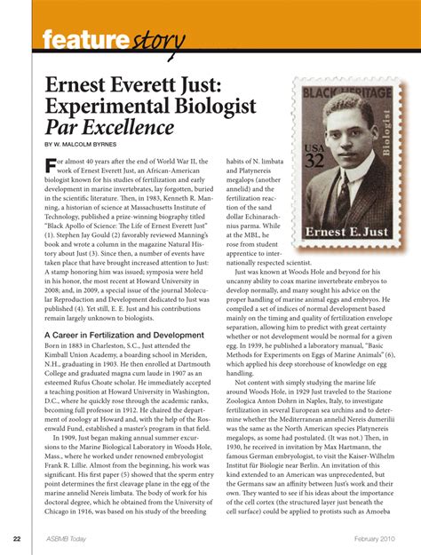 (PDF) Ernest Everett Just: Experimental Biologist Par Excellence