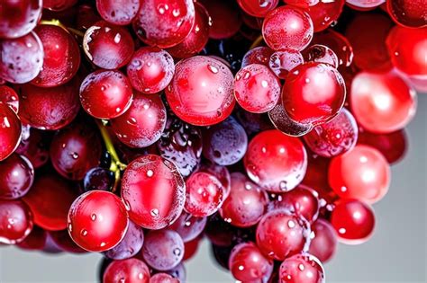 Premium AI Image | red grapes in wine