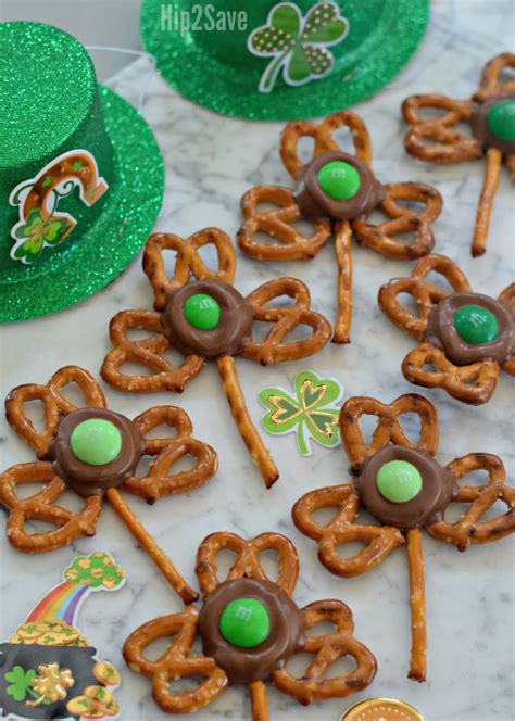 4-Ingredient Easy Shamrock Pretzel Treats for St. Patrick's Day | St patrick's day appetizers ...