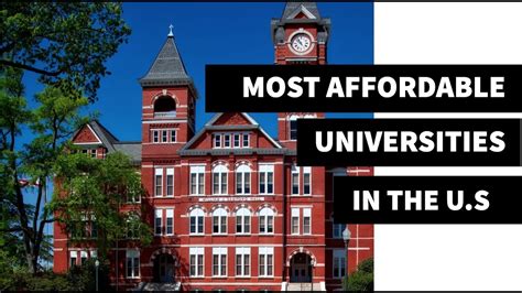 Most Affordable Universities in the U S - YouTube