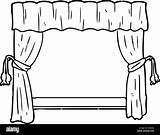 Curtains Coloring Pages sketch template