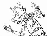 2 Old Foxy F Naf Coloring Pages sketch template