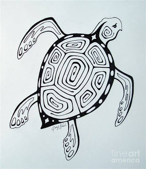 Joey's Sea Turtle Drawing by Joey Nash - Fine Art America