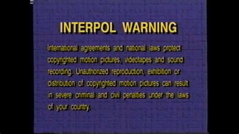 Interpol Warning Screen