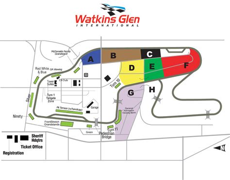 Watkins Glen International, Watkins Glen NY - Seating Chart View