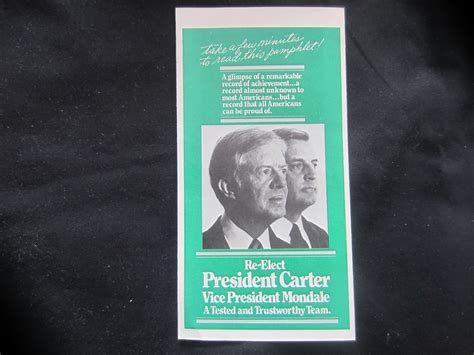 1980 Jimmy Carter Re-Election Pamphlet – Bill’s Political Shoppe