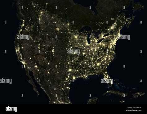 North america night satellite image hi-res stock photography and images ...