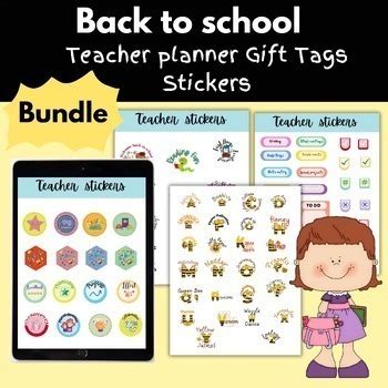 Teacher Planner Digital Stickers|All Year Planner| Teacher Stickers Bundle