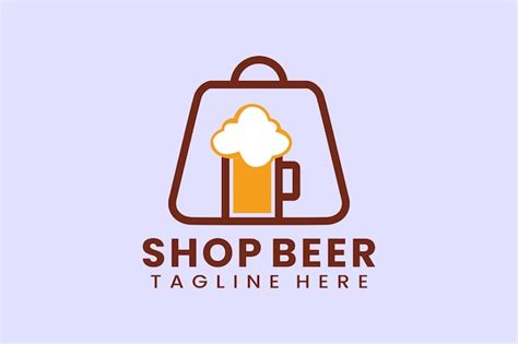 Premium Vector | Flat shop beer logo template vector illustration