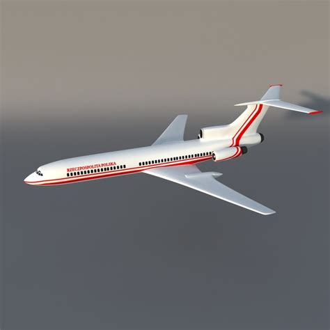 tupolev tu-154 polish 3d model