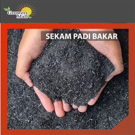 SEKAM PADI BAKAR/ BURN RICE HUSK for growing media & organic fertilizer, 30Litre (approx 3kg ...