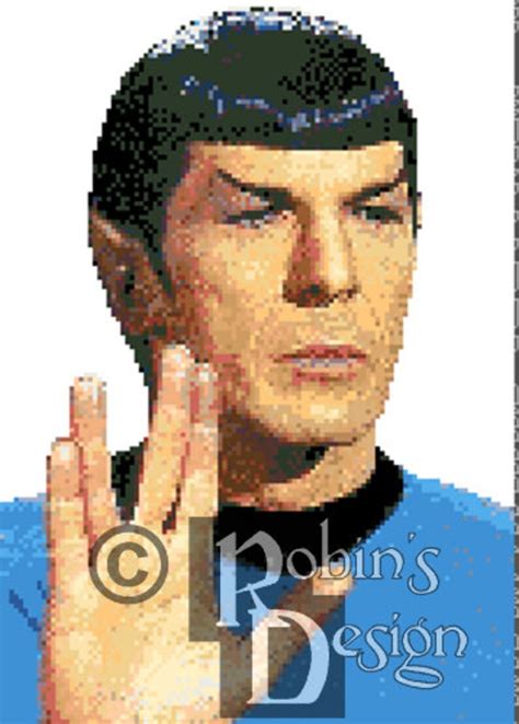 Mr. Spock Vulcan Salute Cross Stitch Pattern PDF | Etsy