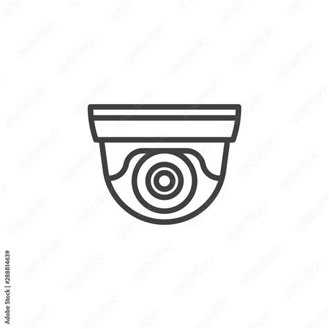 cctv camera line icon. surveillance linear style sign for mobile concept and web design ...