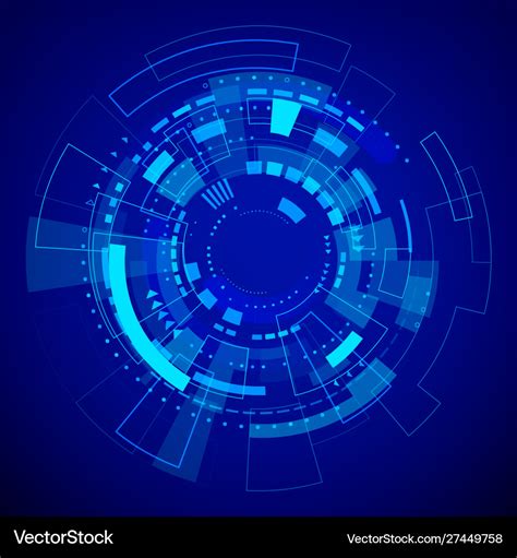 Futuristic technology pattern blue abstract Vector Image