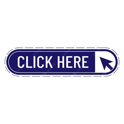 Blue Click Here Button With Arrow Vector, Blue, Click, Here PNG and ...