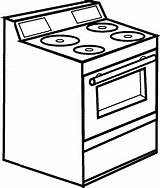 Stove Coloring Page sketch template