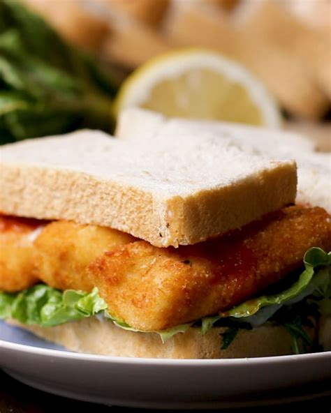 Fancy AF Fish Finger Sandwich Recipe by Tasty | Recipe | Recipes, Sandwiches, Finger sandwiches