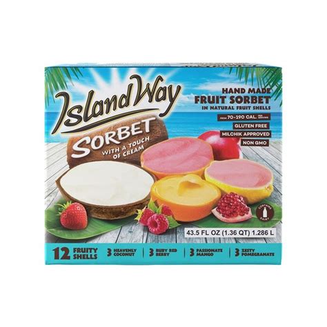 Island Way Sorbet In Fruit Shells (12 ct) - Instacart