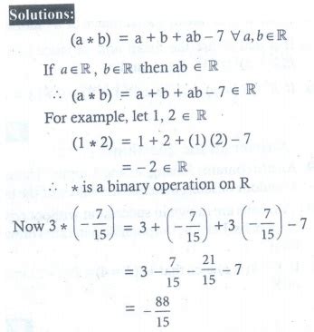 Exercise 12.1: Binary operations - Problem Questions with Answer, Solution