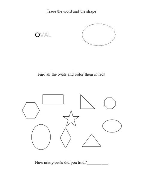 Free Oval Worksheet