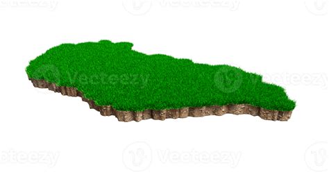 Hungary Map soil land geology cross section with green grass and Rock ground texture 3d ...