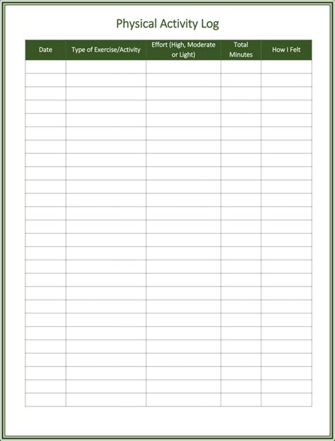 Free Activity Log Templates to Keep Track Your Activity Logs | Templates, Template google ...