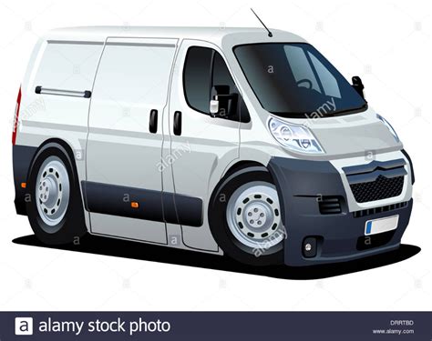 cartoon delivery / cargo van Stock Photo: 66292225 - Alamy in 2020 ...