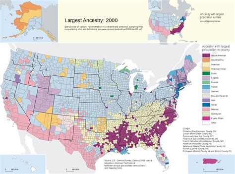 US 2000 Census Showing the Predominant Ancestry in Each County : r/MapPorn