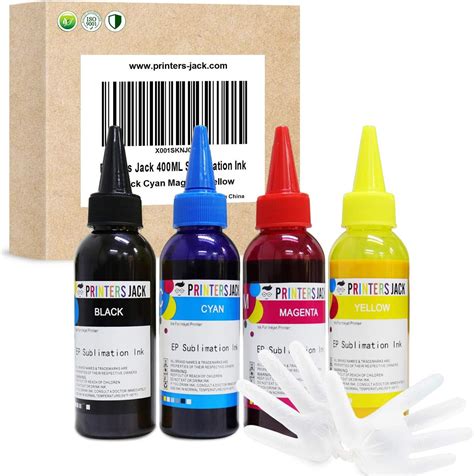 Printers Jack 400ML Sublimation Ink for Inkjet PrintersC88 C88+ WF7610 ...