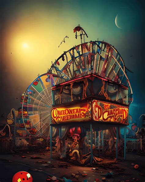 The Abandoned Carnival of Nightmares · Creative Fabrica