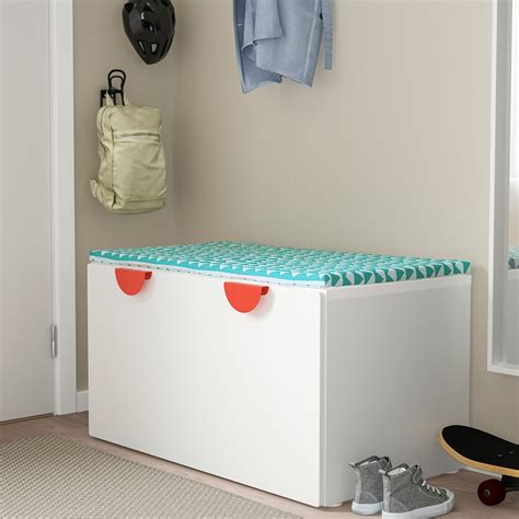 SMÅSTAD Bench with toy storage - white/white - IKEA