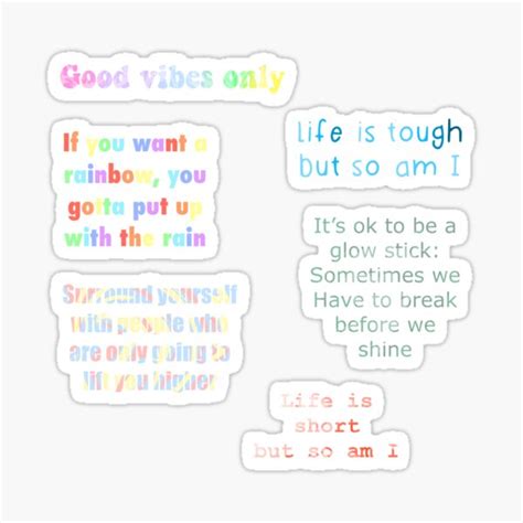 "Quotes Sticker Pack" Sticker by elle-dee-art | Redbubble