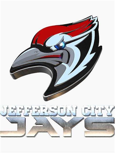 "Jeff City Jays Logo Mascot Jefferson City High School Missouri " Sticker by Jennife2922377 ...