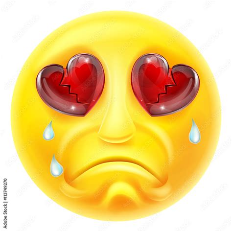 Heartbroken Crying Emoji Emoticon Stock Vector | Adobe Stock