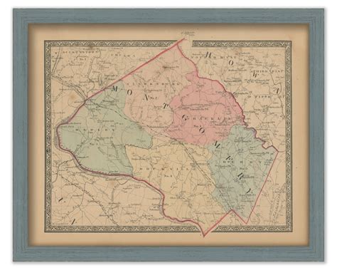 MONTGOMERY COUNTY, Maryland 1866 Map, Replica or Genuine Original