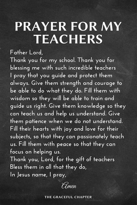 Prayer for my teachers | School prayer, Prayer for students, Teacher prayer